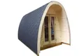 JVmoebel Gartenhaus Beige Holz-Campinghütte mit modernem Design und rustikalem Charme, (Camping Haus), Made in Europe