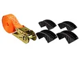 Spanngurt mit Ratsche 25mm x 5m 500Kg Schwarz LAS 10299 Kantenschutz