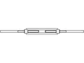 Spannschlösser , offene Form,mit 2 Anschweißenden DIN 1480 A 2 SP AE M 16 A 2 VE