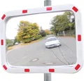 TRUTZHOLM Verkehrsspiegel eckig Weitwinkelfunktion 40x60cm Sicherheitsspiegel Straßenspiegel