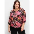 Sheego Klassische Bluse Tunika schwarz 48