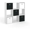 Vicco Raumteiler, Weiß, Holzwerkstoff, 9 Fächer, Rechteckig, 82.8x82.8x26 cm, Wohnzimmer, Raumteiler & Paravents, Raumteiler