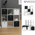 Raumteiler Standregal Regal Bücherregal Büroregal Hylda 9 Fächer Weiß Vicco