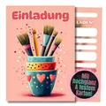 Basteln Einladungskarten Kindergeburtstag Mädchen  12 Stück  DIN A6 10,5 cm x...