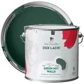 MissPompadour Holzlack Grün mit Wald - seidenmatte Holzfarbe Innen & Außen 2,5L, hochdeckender Lack ohne Schleifen - für Holz, Metall, Kunststoff grün