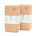 Bodhi Yoga Block Kork Brick | Einzeln & als Set | 100% Naturkork – Universal Yogaklotz | Umweltfreundlich & Nachhaltig | Tool für deine Asanas, Stretching & Regeneration | 230x120x75 mm