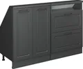 Küchenschrank für Dachschrägen Vicco R-Line Anthrazit Landhaus 120 cm 2er Set, Model 58093