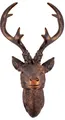 Hirschgeweih Bronze Optik - 10 Ender 30x15 cm - Hirschkopf Wand Deko Jagd Geweih