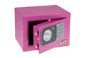 HMF Möbeltresor Robuster Tresor aus Stahl, Schließfach mit Elektronischem Schloss, 23 x 17 x 17 cm, pink