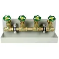 Schlösser Absperrventil ATV-Station 4-faches oberes Anschlussgewinde 1" x 1 1/2" goldfarben