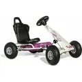 Ferbedo Go Kart Air Runner Gokart Kart Weiß/pink Mit Soundlenkrad Luftbereifung