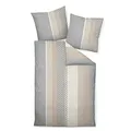 Janine Design Seersucker Bettwäsche Tango 20043-07 Sand Silber 1 Bettbezug 155 x 220 cm + 1 Kissenbezug 80 x 80 cm