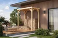 Pavillon Holzpavillon Unterstand Holzunterstand Grillunterstand Mülltonnenunterstand CUBECO HALB 231x124x243 cm