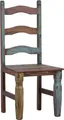 MiaMöbel Esszimmerstuhl Cancun 48x107x46 cm Shabby Chic Massivholz Pinie Bunt
