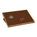 Relaxdays Puzzletisch, wendbare Puzzleablage für 1000 & 1500 Teile, höhenverstellbar, kippbares Holz Puzzlebrett, braun