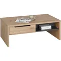 Carryhome Couchtisch, Graphit, Eiche Artisan, Holzwerkstoff, 2 Schublade(n) Schubladen, rechteckig, Wange, 65x40x110 cm, Stauraum, offenes Fach, Wohnzimmer, Wohnzimmertische, Couchtische, Couchtische mit Stauraum