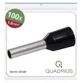 Quadrios 22C428 Aderendhülse 1.5 mm² Teilisoliert Schwarz 1 Set