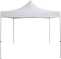 TrendLine Faltpavillon weiß 2,95 x 2,95 m Gartenpavillon Gartenzelt Festzelt