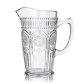 HOMLA Barrel Glaskanne Glaskrug Pitcher - Glas für Festliche Anlässe Empfang - in Origineller Ästhetik Reflektiert Licht 1, 3 l