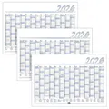 3 Jahreskalender 2026 Standard A3 Wandplaner Wandkalender Jahresplaner blau