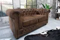 riess-ambiente Sofa CHESTERFIELD 150cm antik braun, Couch · mit Federkern · 2 Sitzer · Microfaser · Wohnzimmer