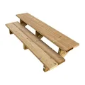 Berlin - Terrassentreppe Holz - H37cm 2 Stufen, Breite 140cm, OHNE Setzstufen- Vinuovo - Set für Ihre Außentreppe aus Holz