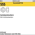 100er PACK(Stk)  000555800000080000 Sechskantmutter DIN 555 M 8 Polyamid