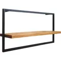 holz4home Wandregal Long in Schwarz Gerahmt von holz4home Natur ohne Baumkante