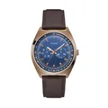 Guess Watches Gents Blazer Herren Uhr analog Quarzwerk mit Leder Armband GW0212G2