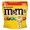 M&M’s Peanut, Knackige Schokolinsen mit Erdnusskern und bunter Zuckerhülle als Süßigkeiten, Schokolade zum Teilen, 1 x 330 g
