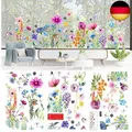 Fensterbilder Frühling Selbstklebend Fensteraufkleber Fenstersticker Blumen