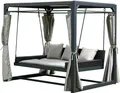 HOME DELUXE Pavillon Gartenliege PROVENCE - 236 x 180 x 210 cm | Doppelliege
