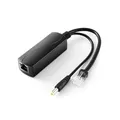 REVODATA Gigabit PoE Splitter 12V/2A DC 5.5 * 2.1mm Stecker, 48V PoE zu DC 12V/2A Ausgang, 10/100/1000Mbps Standard IEEE802.3af/at, Aktiver PoE Adapter Splitter für IP Kamera/AP/Smart Home (PS5712TG)