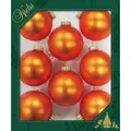 Dekohelden24 Christbaumschmuck Dekohelden24 Lauschaer Christbaumschmuck - 8er Set Kugeln uni matt orange