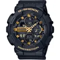 Chronograph CASIO G-SHOCK, schwarz (schwarz, goldfarben), Armbanduhren, Damen, Chronograph, Quarzuhr, Armbanduhr, Damen, Herren,Digitaluhr, bis 20 bar wasserdicht