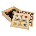 Small Foot Spielesammlung 7 Klassiker aus Holz Gesellschaftsspiele für die ga...