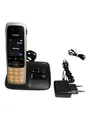 Siemens Gigaset C430A Schnurloses Telefon mit Anrufbeantworter Schwarz/Silber