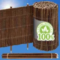 300x20 Beeteinfassung Weide - Rollborder mit 7 Pflöcken Rasenkante Beetumrandung