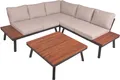 Gartenlounge-Set "THERESA", (4 tlg.), schwarz/braun/beige