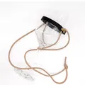 HängOver Weinglashalter, Weinglas zum Umhängen, Weinhalter, Glashalter um den Hals hängen, beige, 25 cm Durchmesser