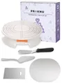5tlg Tortenplatte Set Drehbar Streichpalette Kuchenretter Tortenheber Schaber