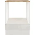 Flex-Well Exclusiv Küchen-Herdumbauschrank Lund 60 cm Lichtgrau glänzend