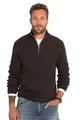 JP 1880 Herren große Größen Übergrößen Menswear L-8XL Stricktroyer, FLEXNAMIC®, Wollmix, Stehkragen, Zipper, bis 8 XL Dunkelbraun 4XL 820715117-4XL
