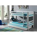 Etagenbett VIPACK "Pino", weiß (weiß, kiefer massiv weiß lackiert), Mit Bettschublade, Liegefläche B/L: 90cm x 200cm, kein Härtegrad, ohne Matratze, Etagenbetten, optional mit Bettschublade