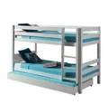 Lomadox Hochbett PINOO-12 weiß lackiert 210/140/105 cm