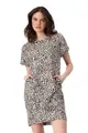 MONARI Kleid Coffee Bean Gemustert - 40