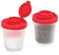 Signora Ware kleine Salz- und Pfefferstreuer für unterwegs - Mini Streuer Set für Salz und Pfeffer mit Deckel zum mitnehmen - Perfekt für Reisen, Camping und To-Go - Verschließbar - 85g, 2er Packung