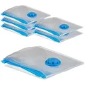 Relaxdays Vakuumbeutel 10048042, Set XL, 6 Beutel, 100x80 cm, für Kleidung und Bettdecken