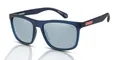 Superdry Herren Sonnenbrille SDS-5015 106 Marineblau- Rot/Silber Spiegel Beamte