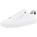 TOM TAILOR Sneaker, Kontrastbesatz an der Ferse, Freizeitschuh, Halbschuh, Schnürschuh weiß 44 EU